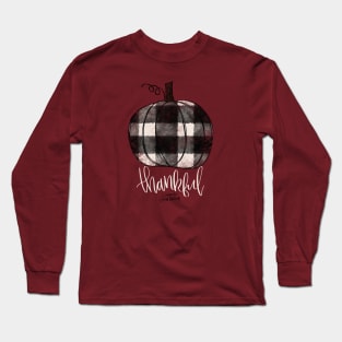 Buffalo Plaid Pumpkin Long Sleeve T-Shirt